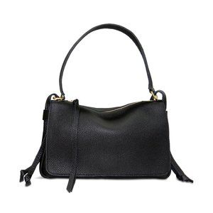 Oliveve REMI MEDIUM SLOUCHY SHOULDER IN BLACK BUFFALO COWHIDE